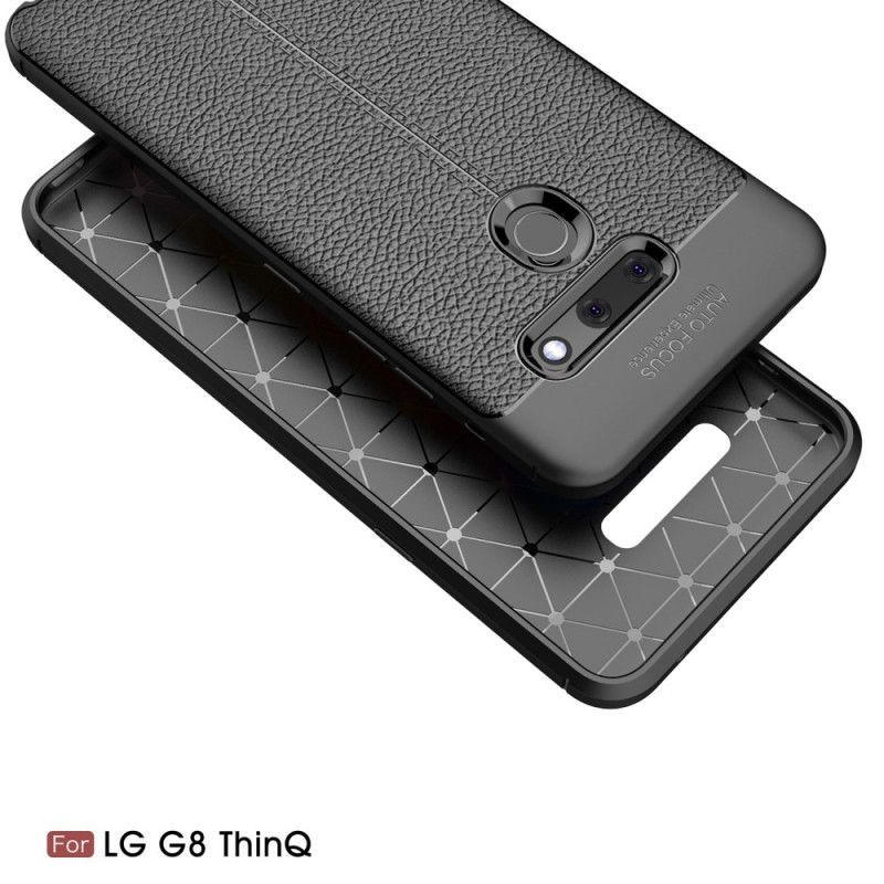 Lg G8 Thinq Dvouřadé Kožené Pouzdro S Efektem Liči