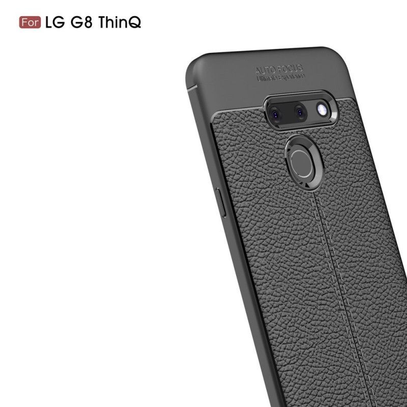 Lg G8 Thinq Dvouřadé Kožené Pouzdro S Efektem Liči
