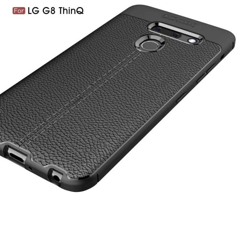 Lg G8 Thinq Dvouřadé Kožené Pouzdro S Efektem Liči