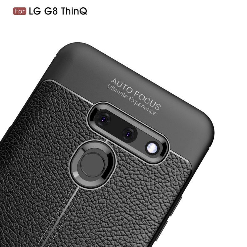 Lg G8 Thinq Dvouřadé Kožené Pouzdro S Efektem Liči