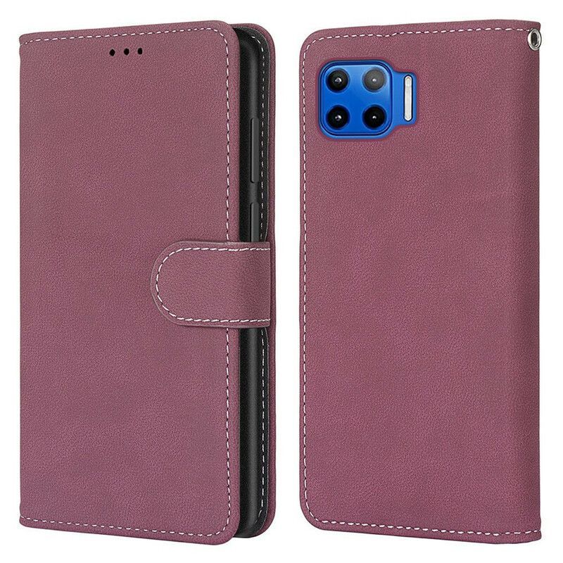Motog 5g Plus Kožené Pouzdro Ve Stylu Vintage Couture