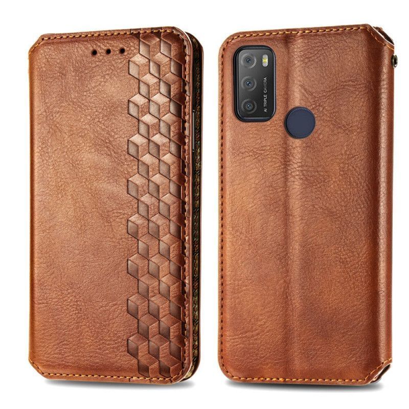 Odklápěcí Kryt Alcatel 1s (2021) / 3l (2021) S Diamantovým Efektem Kůže