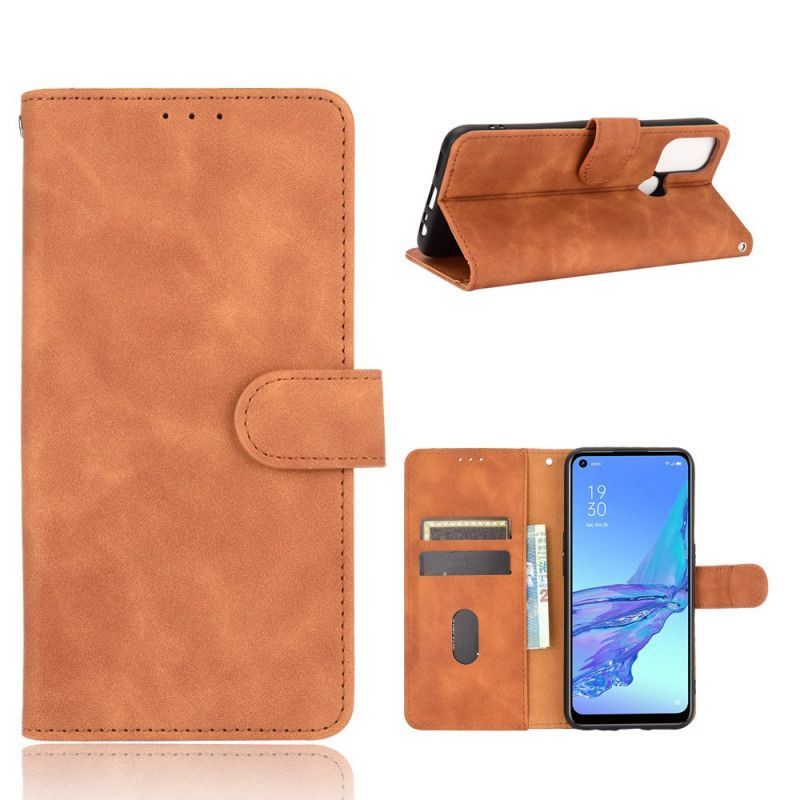 Oppo A53 / A53s Pouzdro S Měkkým Koženým Efektem
