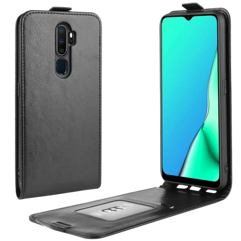 Oppo A9 2020 / A5 2020 Flip Cover S Koženým Efektem