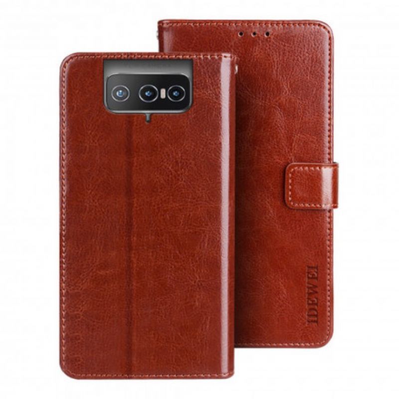Peněženková Pouzdra Asus Zenfone 8 Flip Idewei Imitace Kůže