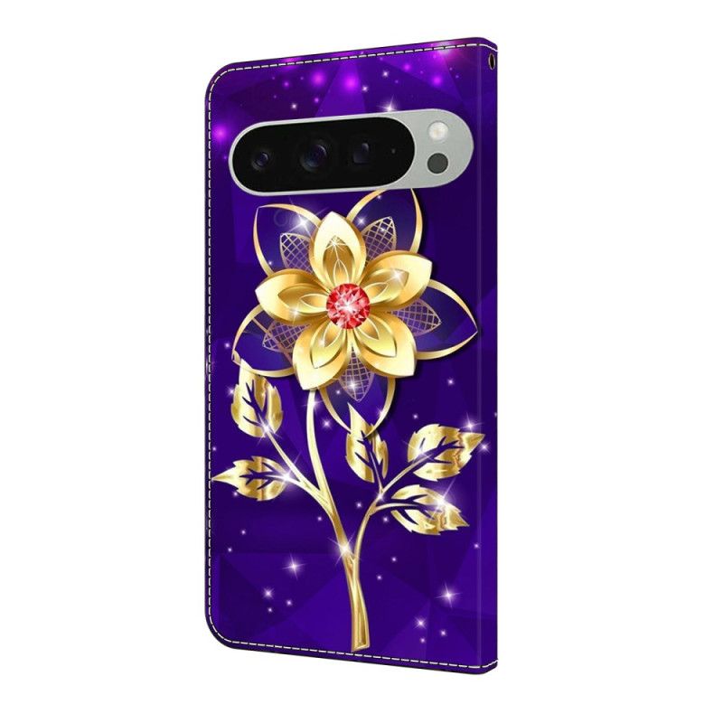 Peněženková Pouzdra Google Pixel 10 Pro Xl Zlatá Květina