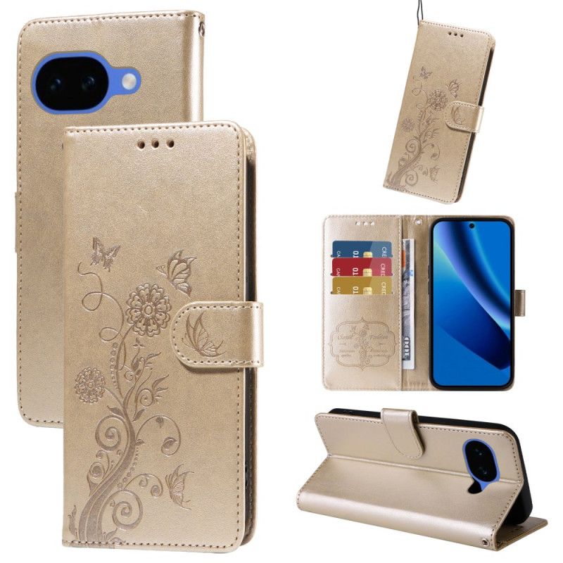 Peněženková Pouzdra Google Pixel 10a Květinový Motýl