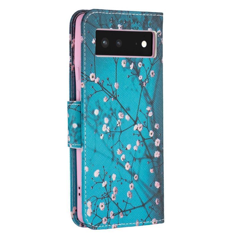 Peněženková Pouzdra Google Pixel 6 Kvetoucí Větev Stromu