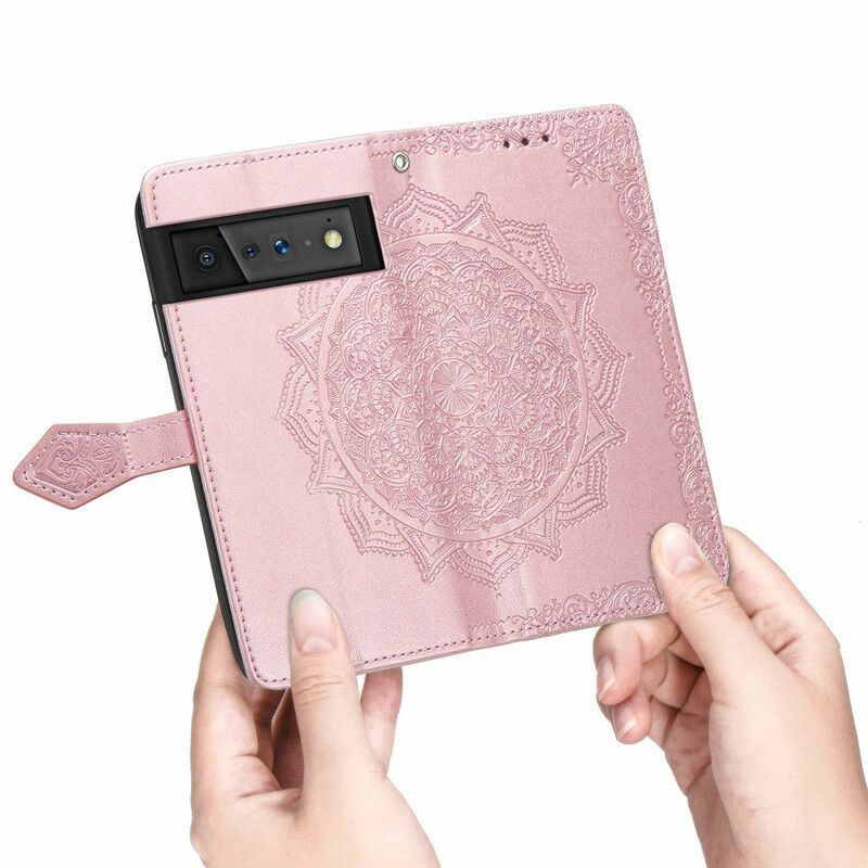 Peněženková Pouzdra Google Pixel 6 Pro Středověká Mandala