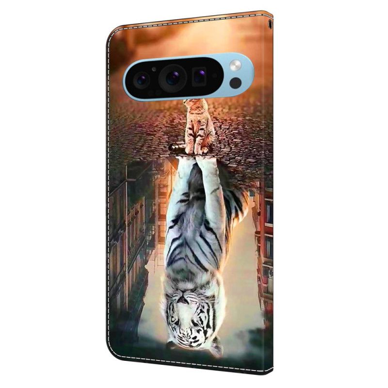 Peněženková Pouzdra Google Pixel 9 Pro Kočka A Tygr