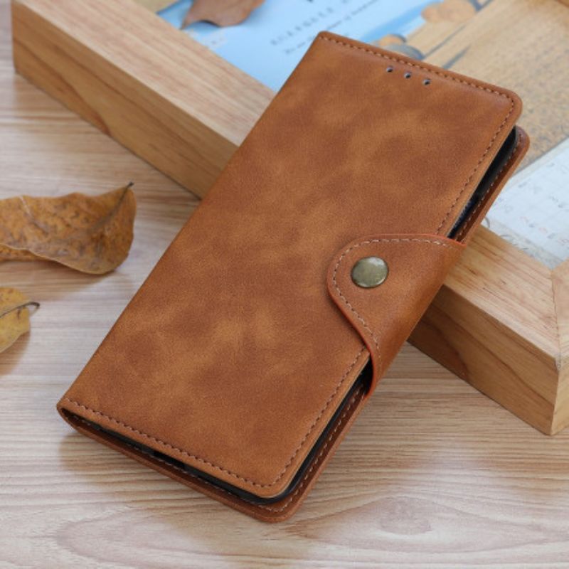 Peněženková Pouzdra Moto G100 Knoflík Z Umělé Kůže