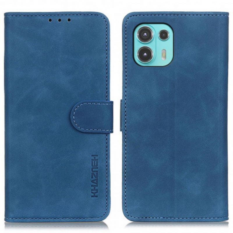 Peněženková Pouzdra Motorola Edge 20 Lite Khazneh Vintage Kožený Efekt