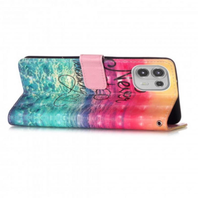 Peněženková Pouzdra Motorola Edge 20 Lite Nikdy Nepřestávej Snít