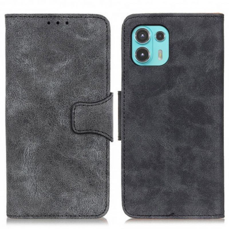 Peněženková Pouzdra Motorola Edge 20 Lite Stará Štípaná Kůže