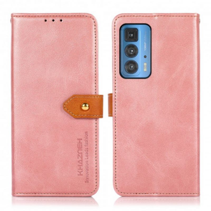 Peněženková Pouzdra Motorola Edge 20 Pro S Khazneh Popruhem