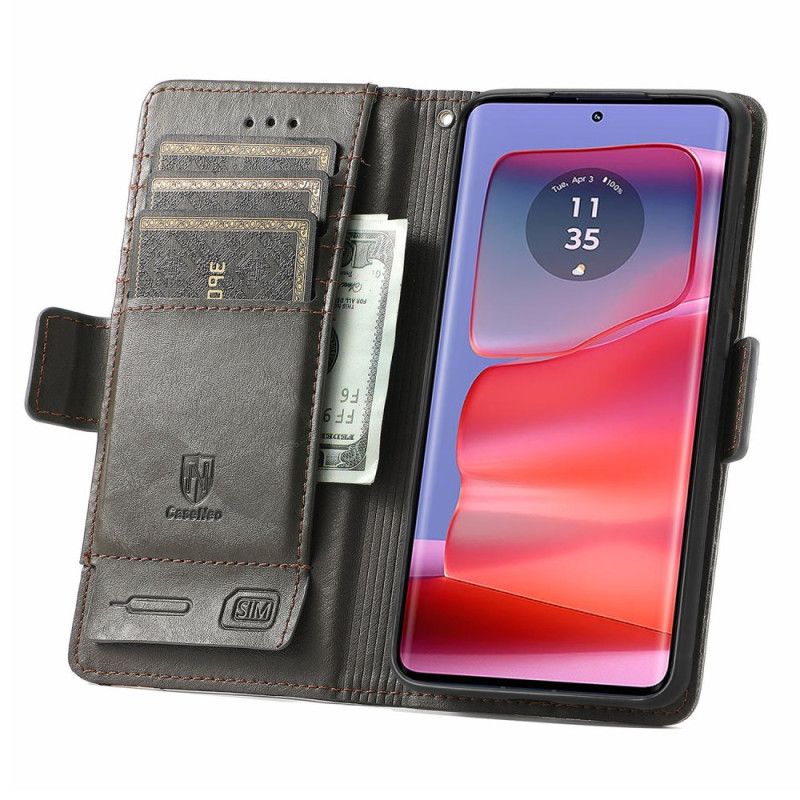 Peněženková Pouzdra Motorola Edge 50 Fusion Kryty Na Mobil Dvoubarevné Caseneo