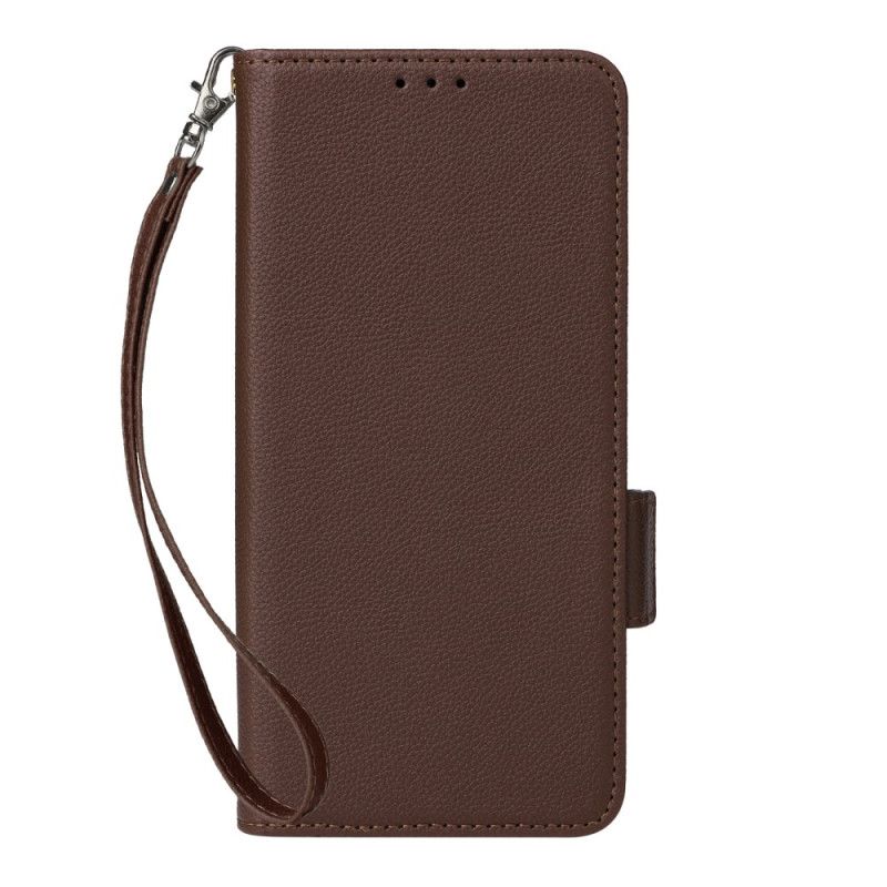Peněženková Pouzdra Motorola Edge 50 Fusion Textura Litchi S Popruhem