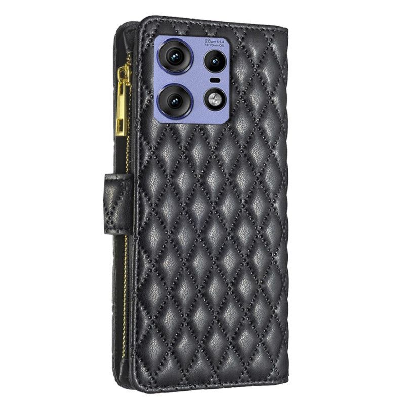 Peněženková Pouzdra Motorola Edge 50 Pro Kryty Na Mobil Binfen Color Prošívaná Peněženka Na Mince