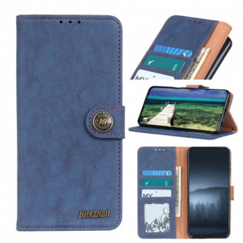 Peněženková Pouzdra Na Motorola Edge 20 Lite Retro Khazneh Štípaná Kůže