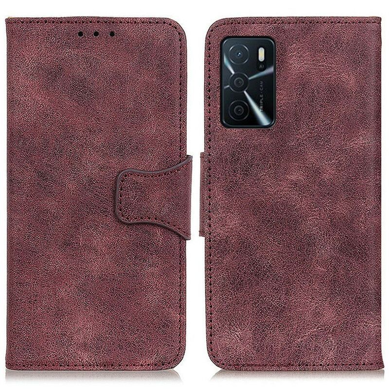 Peněženková Pouzdra Na Oppo A16 / A16s Stará Štípaná Kůže