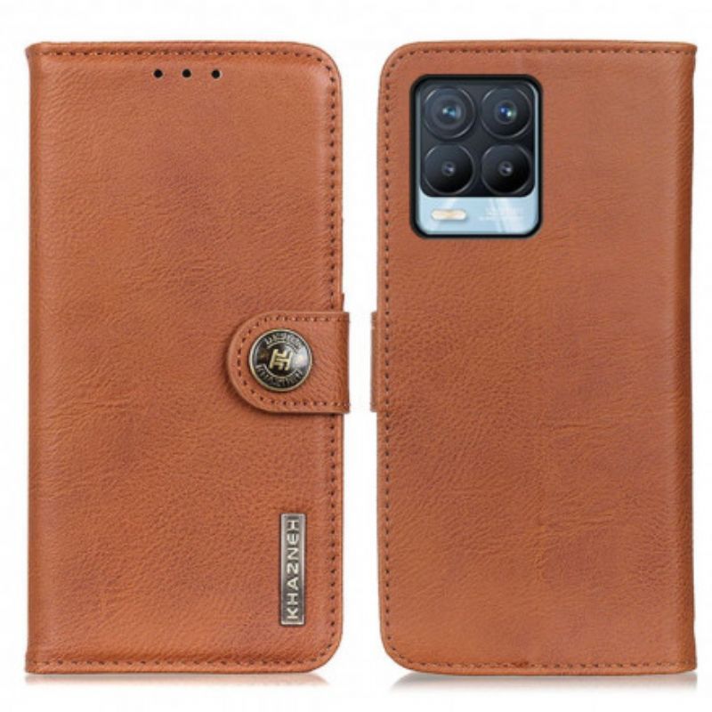 Peněženková Pouzdra Na Realme 8 / 8 Pro Khazneh Imitace Kůže