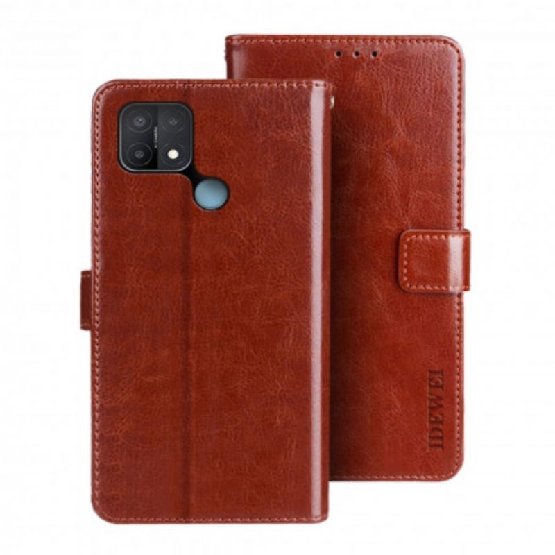 Peněženková Pouzdra Oppo A15 Idewei Imitace Kůže