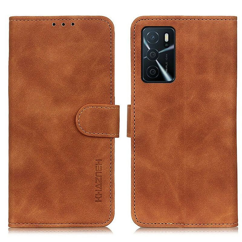 Peněženková Pouzdra Oppo A16 / A16s Mate Khazneh Vintage Kožený Efekt