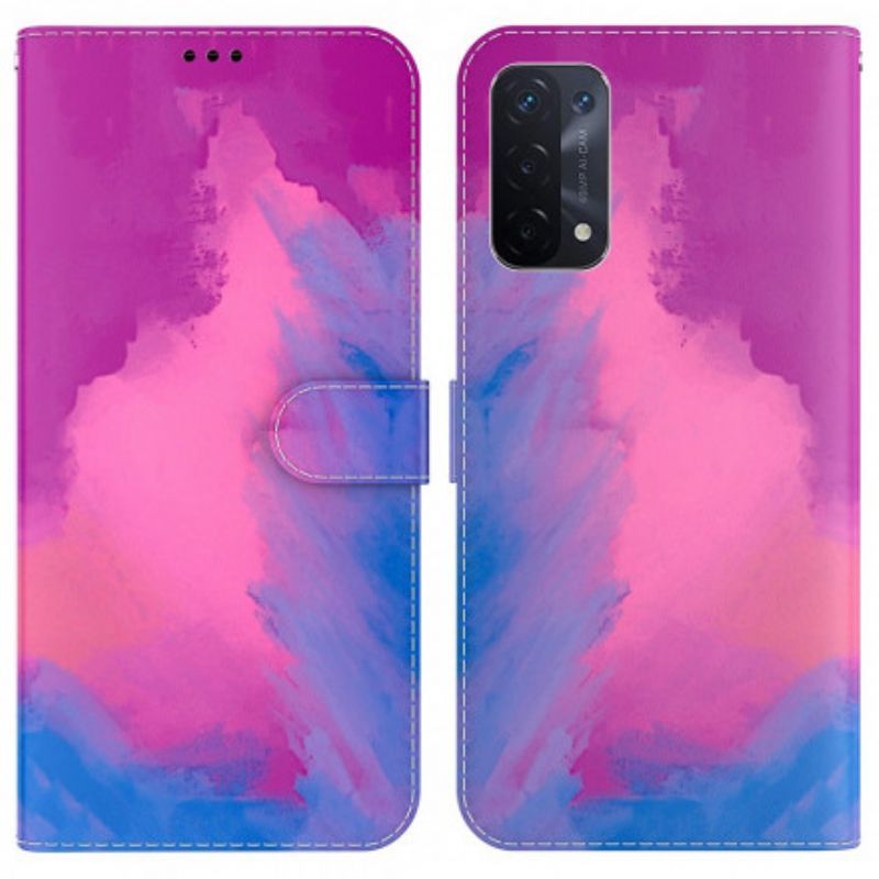 Peněženková Pouzdra Oppo A54 5g / A74 5g Akvarel