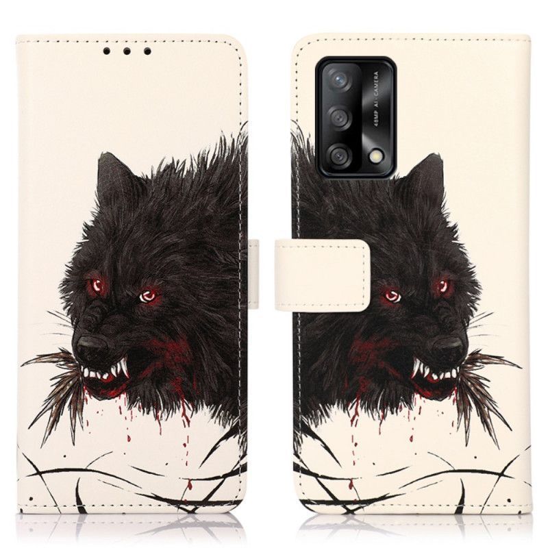 Peněženková Pouzdra Oppo A74 4g Hladový Vlk