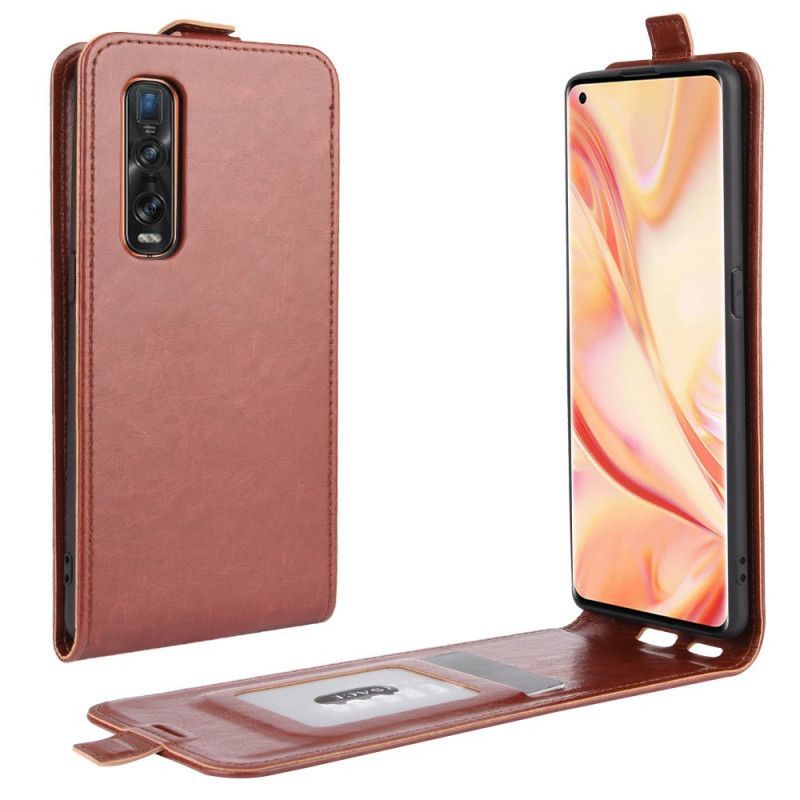 Peněženková Pouzdra Oppo Find X2 Pro Efekt Skládací Kůže