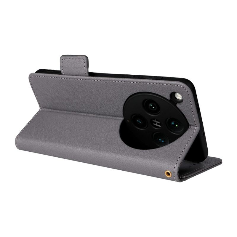 Peněženková Pouzdra Oppo Find X8 Pro Řemínek Liči Textura