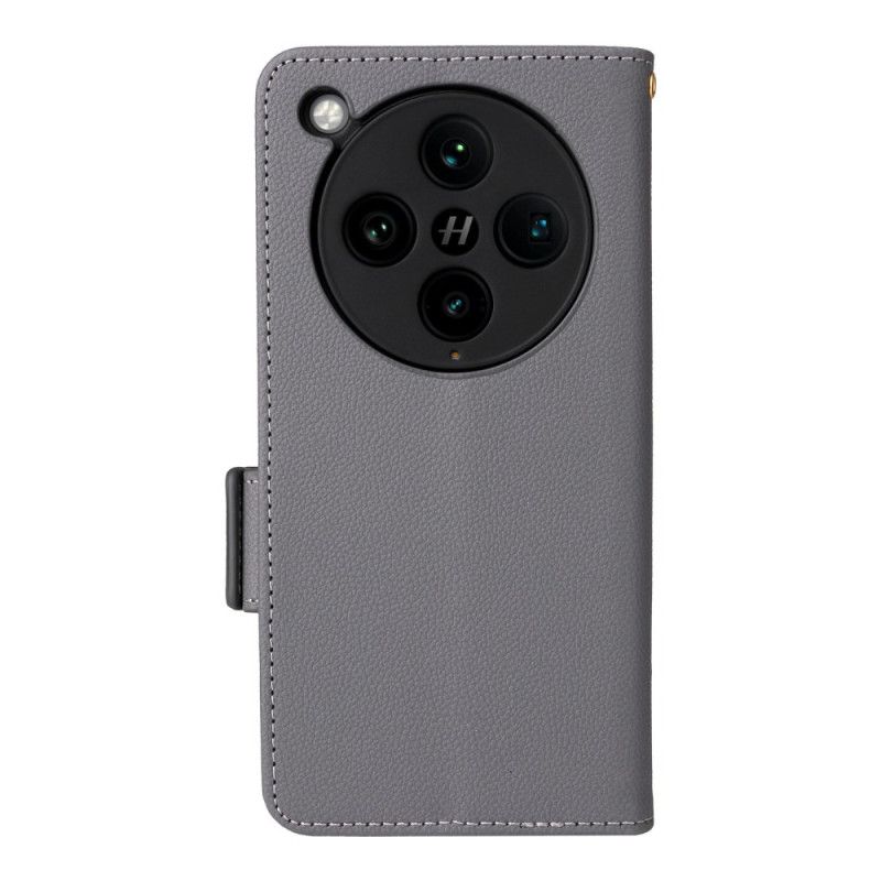 Peněženková Pouzdra Oppo Find X8 Pro Řemínek Liči Textura