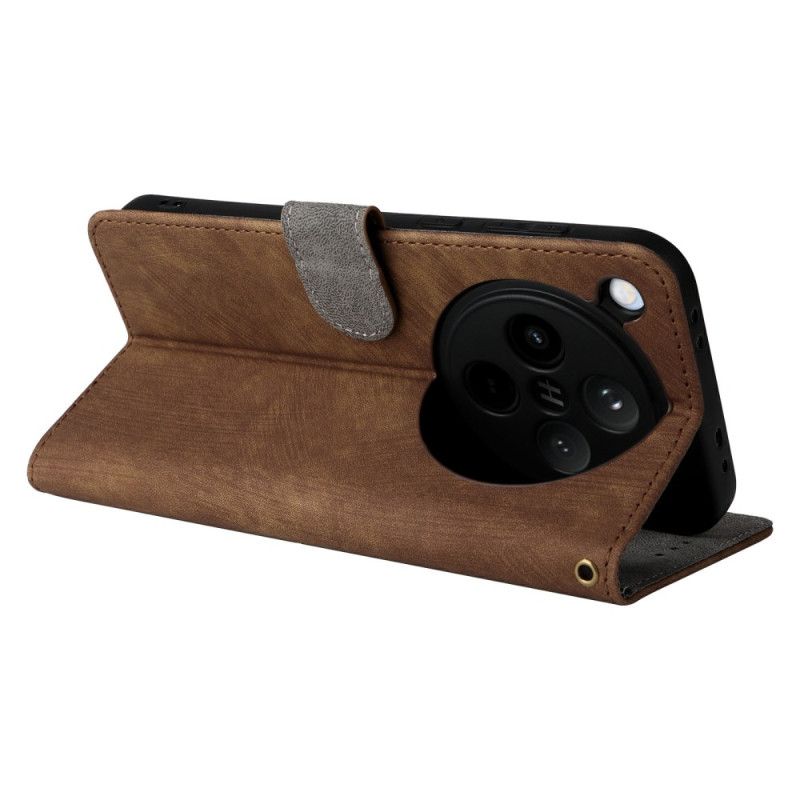 Peněženková Pouzdra Oppo Find X8 Semišový Efekt Rfid Ochrana