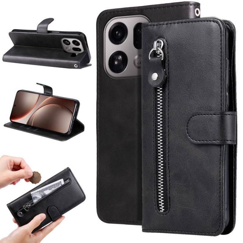 Peněženková Pouzdra Oppo Find X9 Pro 5g Kryty Na Mobil Kapsa Na Zip