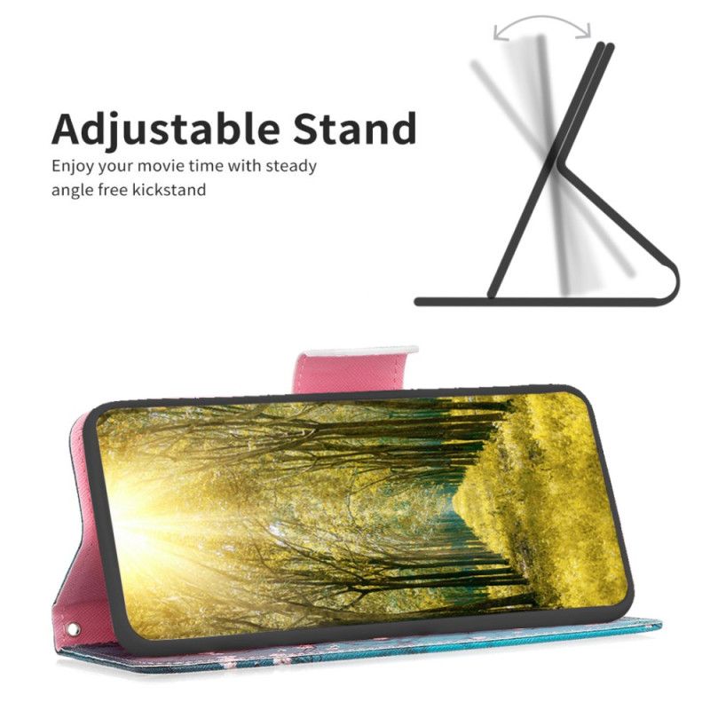 Peněženková Pouzdra Oppo Reno 12 5g Švestkové Květy