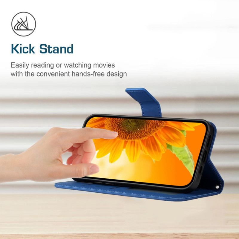 Peněženková Pouzdra Oppo Reno 13 5g Kryty Na Mobil Slunečnicový Potisk S Popruhem