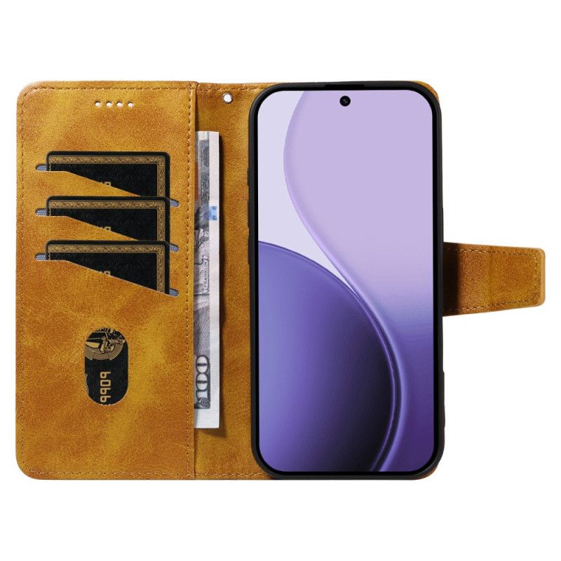 Peněženková Pouzdra Oppo Reno 14 5g Kryty Na Mobil Diamantový Okraj