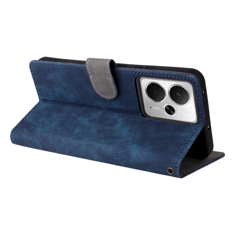 Peněženková Pouzdra Realme 14 5g Kryty Na Mobil Rfid Ochrana Semišový Efekt