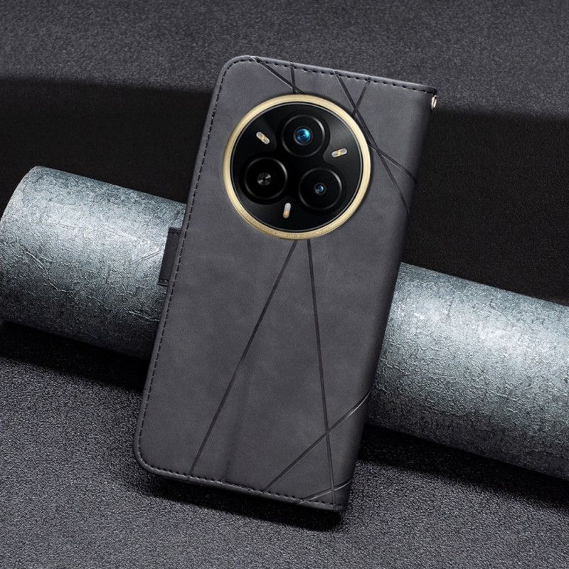 Peněženková Pouzdra Realme 14 Pro 5g Binfen Barva Geometrický Vzor