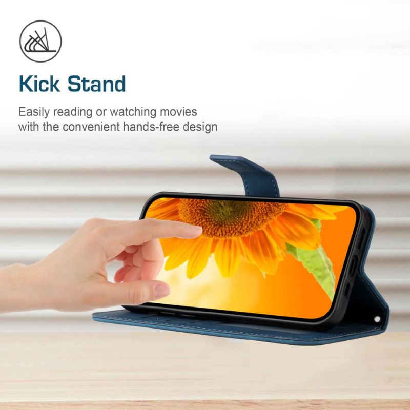 Peněženková Pouzdra Realme 14x 5g Řemínek S Otiskem Prstu Ve Tvaru Slunečnice