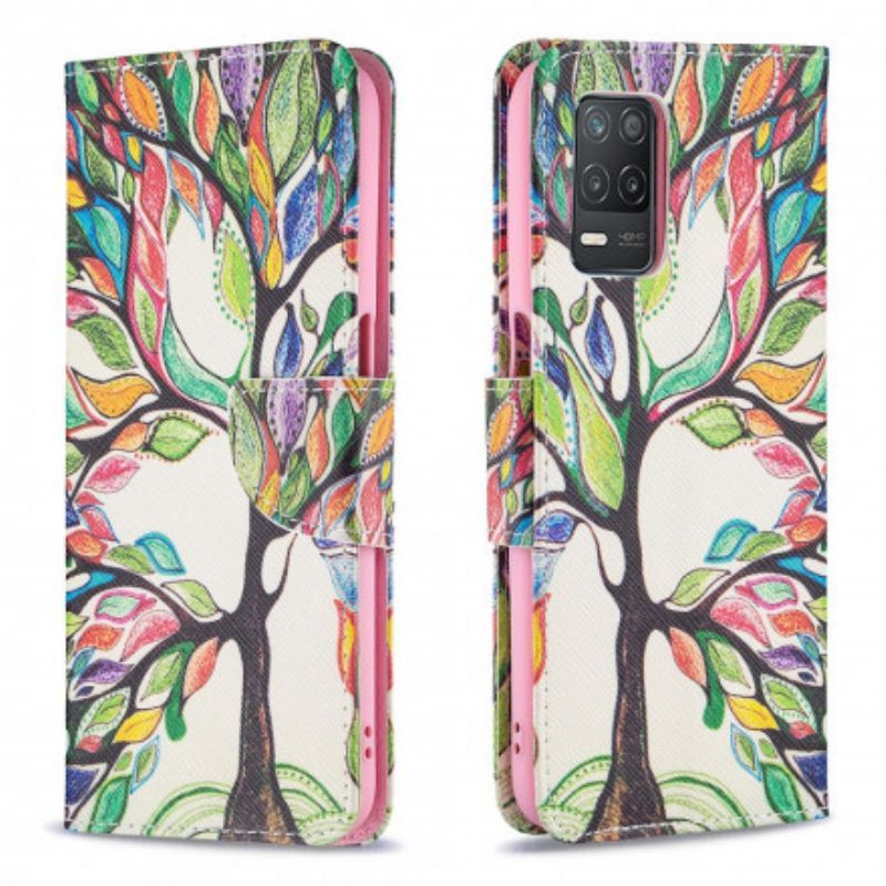 Peněženková Pouzdra Realme 8 5g Barevný Strom