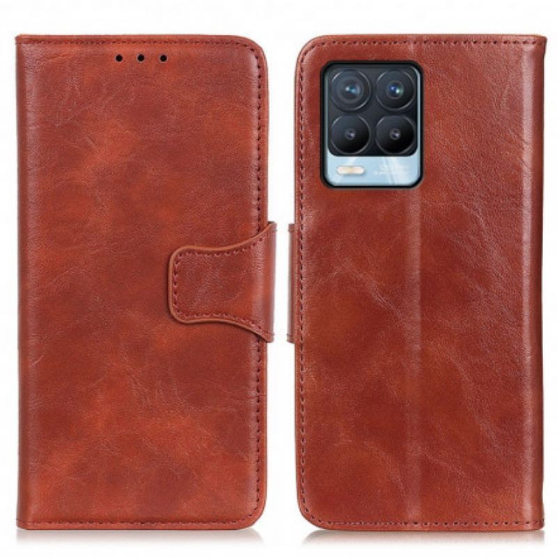 Peněženková Pouzdra Realme 8 / 8 Pro Retro Štípaná Kůže