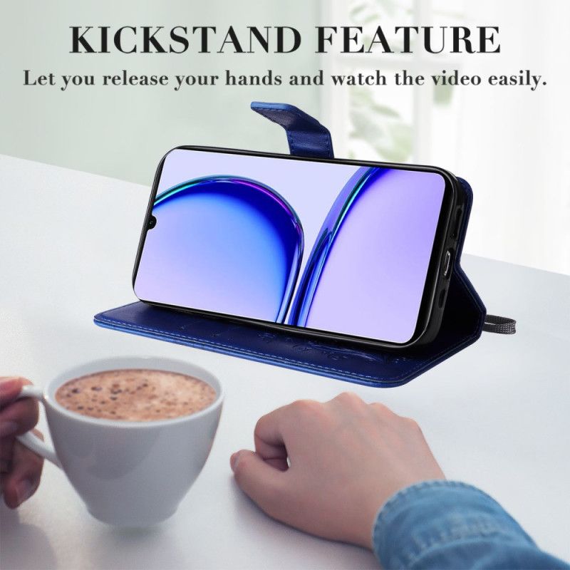 Peněženková Pouzdra Realme C53 Kryty Na Mobil Obří Motýli S Popruhem