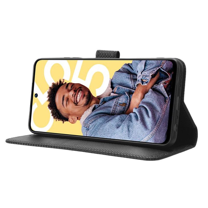 Peněženková Pouzdra Realme C55 Kryty Na Mobil Peněženka S Páskem A Texturovaným Designem