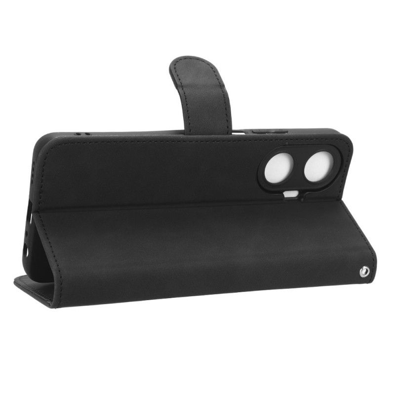 Peněženková Pouzdra Realme C55 Kryty Na Mobil Semišový Styl S Páskem