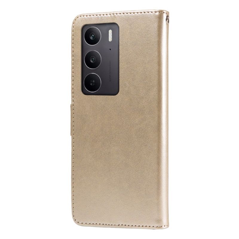 Peněženková Pouzdra Realme C71 Kryty Na Mobil Motýli A Květiny