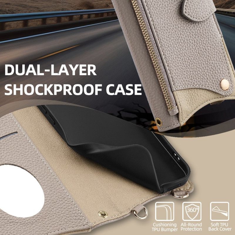 Peněženková Pouzdra Realme C75 Kryty Na Mobil Dvoubarevná Peněženka S Řetízkem