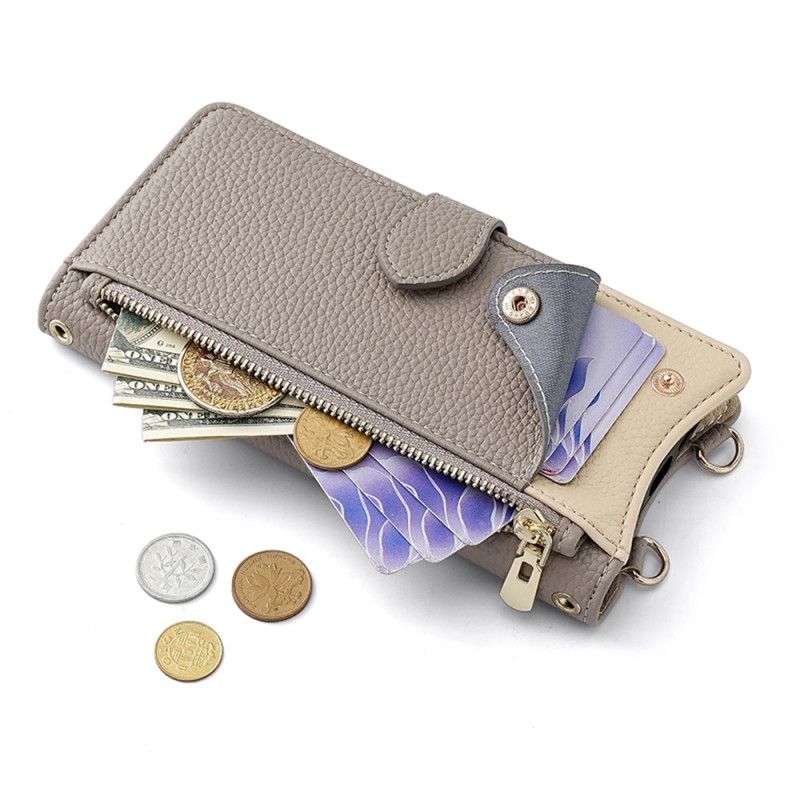 Peněženková Pouzdra Realme C75 Kryty Na Mobil Dvoubarevná Peněženka S Řetízkem