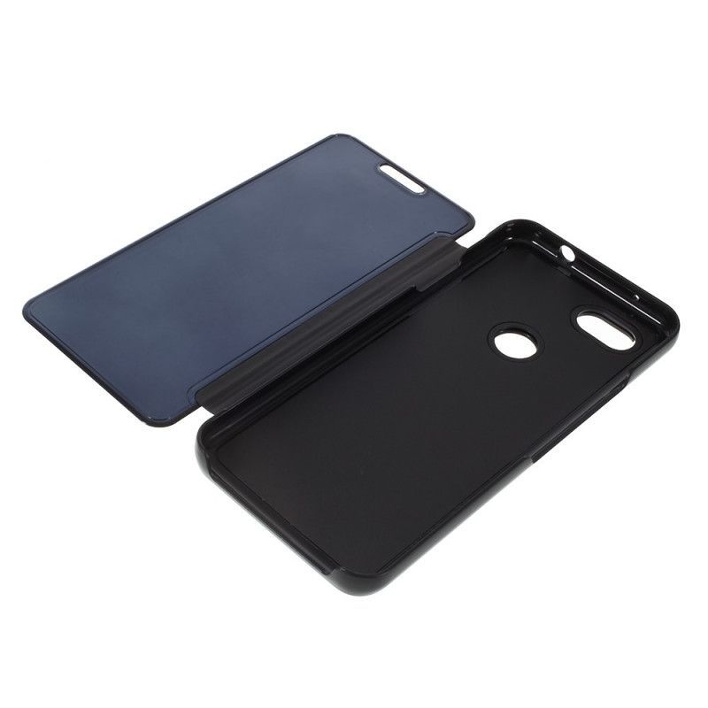 Pohledový Kryt Kryt Google Pixel 3a Zrcadlo A Kožený Efekt