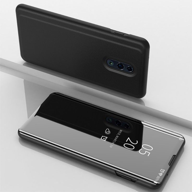 Pohledový Kryt Kryt Na Oppo Reno Zrcadlo A Imitace Kůže